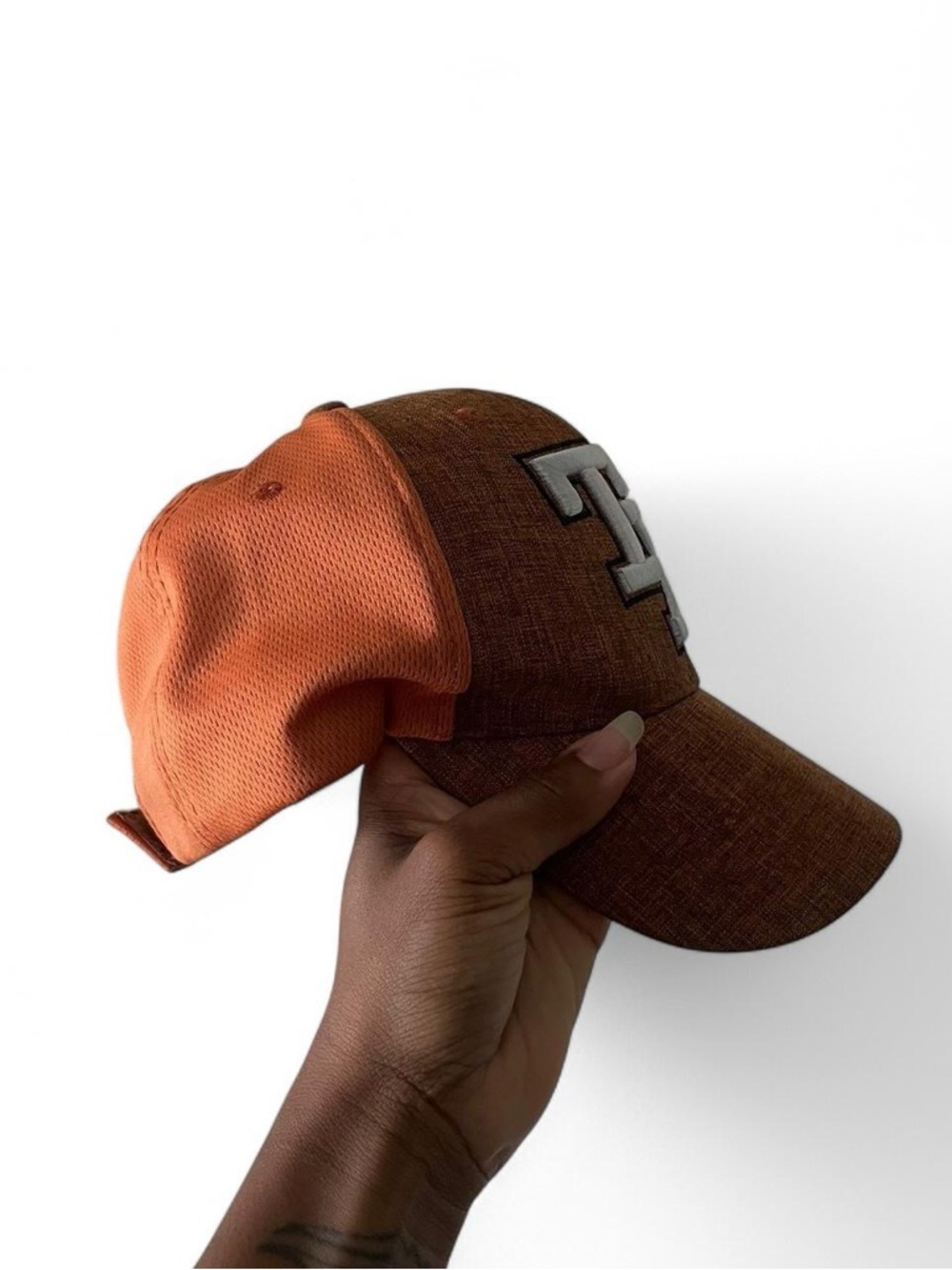 TX Embroidered Brown Orange Cap